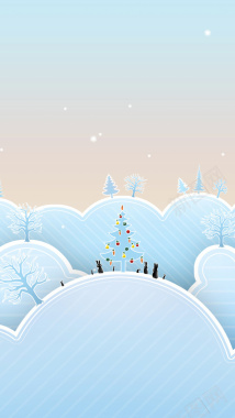 白色雪地圣诞背景图背景
