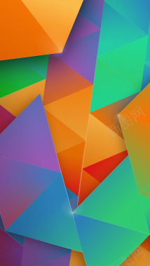 彩色立体几何H5背景背景