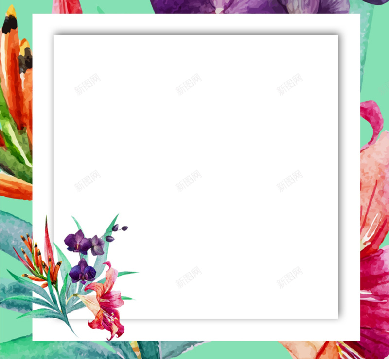 营销策划背景素材jpg设计背景_88icon https://88icon.com 绿色 玫红 多彩 花卉 白框 叠加 艳丽 营销 策划 活动 背景 愉快