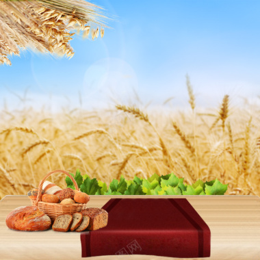 小麦制品背景背景