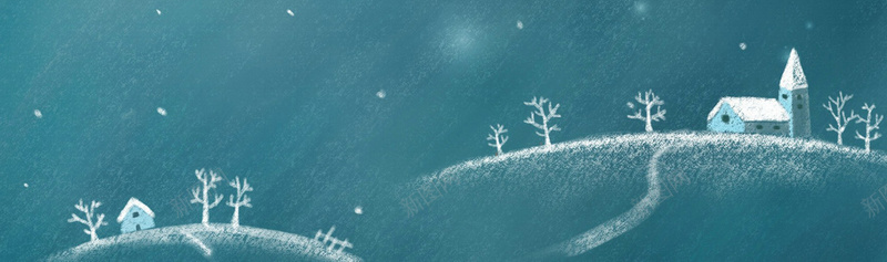 冬天雪景banner创意设计jpg设计背景_88icon https://88icon.com 积雪 冬天 植物 环保 鲜花 海报banner 其他