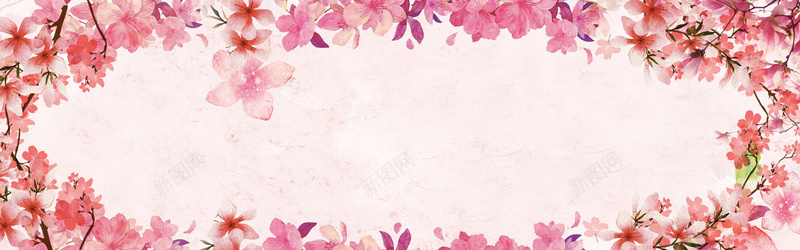 创意粉色花朵背景背景
