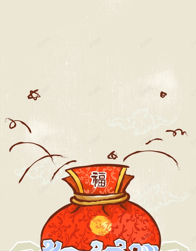 矢量手绘中国风红包背景jpg设计背景_88icon https://88icon.com 矢量 手绘 复古 中国风 古风 红包 发财 新年 背景