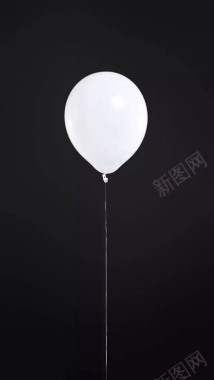 简约黑白气球H5背景背景
