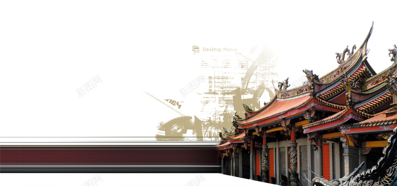 中国建筑背景图背景