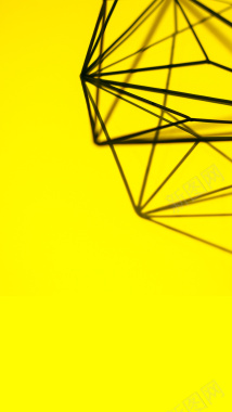 黄色创意几何图形H5背景背景