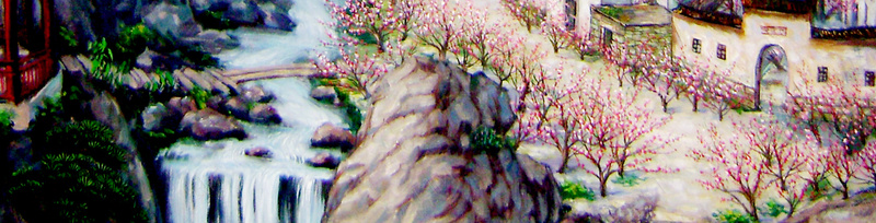 油画桃花岛淘宝网站背景图psd设计背景_88icon https://88icon.com 海报banner 桃花岛 卡通 油画 童趣 淘宝网站背景图 手绘