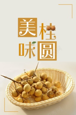 简约水果美味桂圆背景