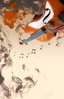 优雅提琴古典音乐海报背景素材背景