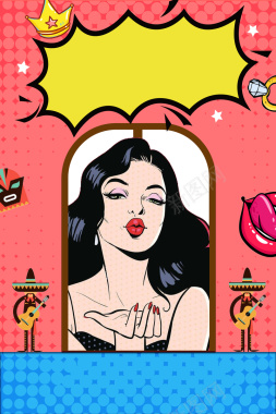 卡通人物海报背景背景