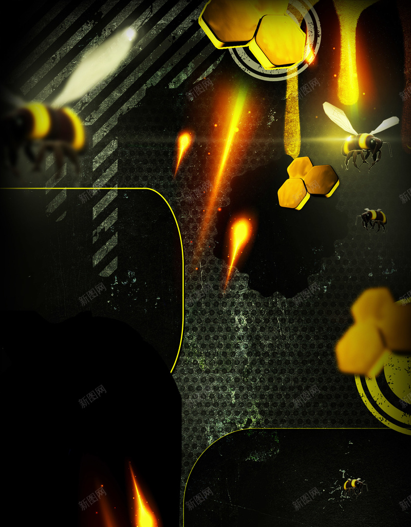 音乐金属摇滚psd设计背景_88icon https://88icon.com 黑色 黄峰劲爆开心