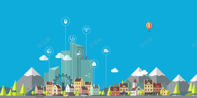 扁平化城市信息宣传海报背景素材psd设计背景_88icon https://88icon.com 扁平化 城市信息 建筑 山峰 几何 海报 背景 开心 扁平 渐变