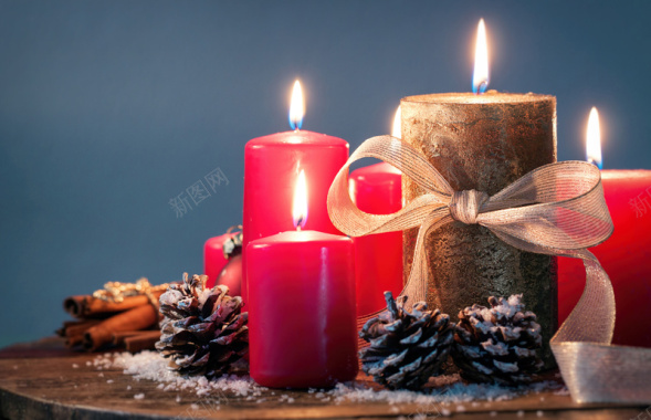 圣诞节蜡烛高清背景图片素材背景