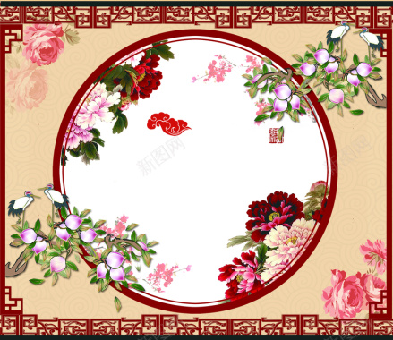 中国花窗背景素材背景