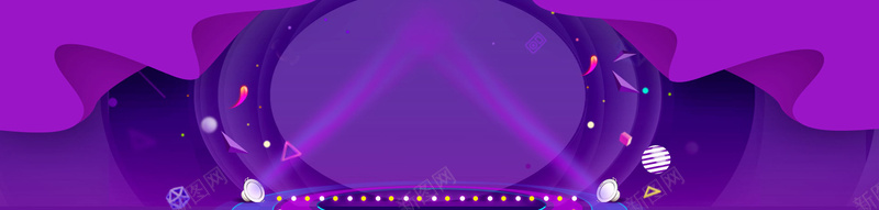 五一活动紫色banner背景图背景