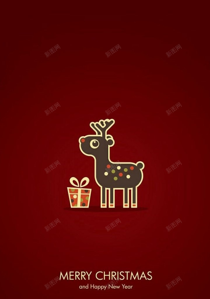 圣诞节礼物jpg设计背景_88icon https://88icon.com 圣诞节 小鹿 礼物 红色 美好 圣诞节H5背景 浪漫 梦幻