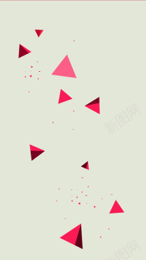 红色立体几何H5背景背景