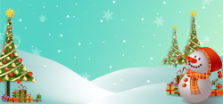 卡通雪堆免抠PNG冬天雪景卡通淘宝海报背景高清图片