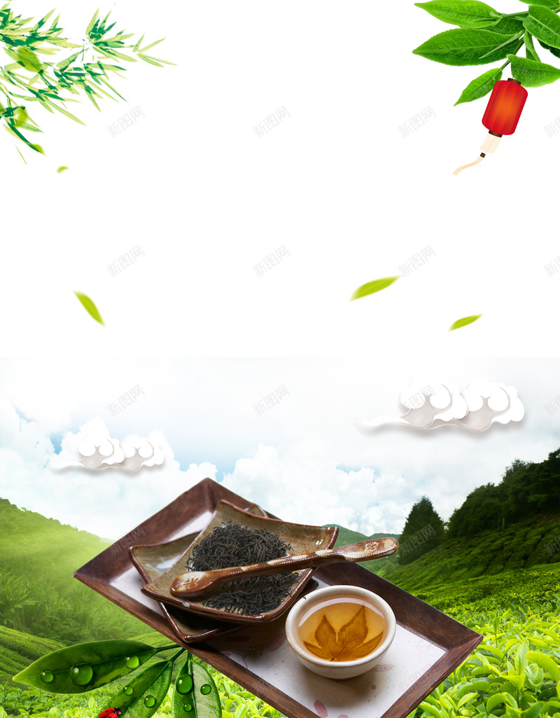 绿色简约茶道文化海报psd设计背景_88icon https://88icon.com 中国茶道 制茶 绿色 茶具 茶叶 茶叶制作 茶山 茶工艺 茶海报 茶韵 茶馆 采茶