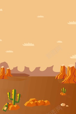 干旱沙漠黄色简约背景图背景