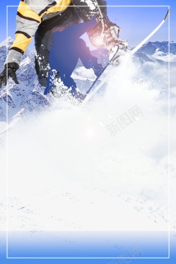 极限运动滑雪户外运动背景