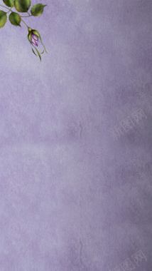 紫色背景的蓝色花朵H5背景背景