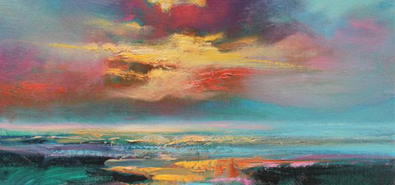 油画唯美背景背景