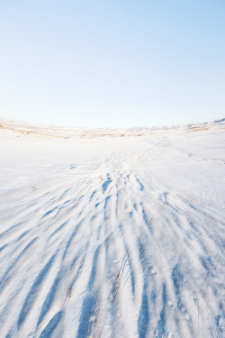 腊月二十四浅蓝色简约雪景四九节气宣传海报高清图片