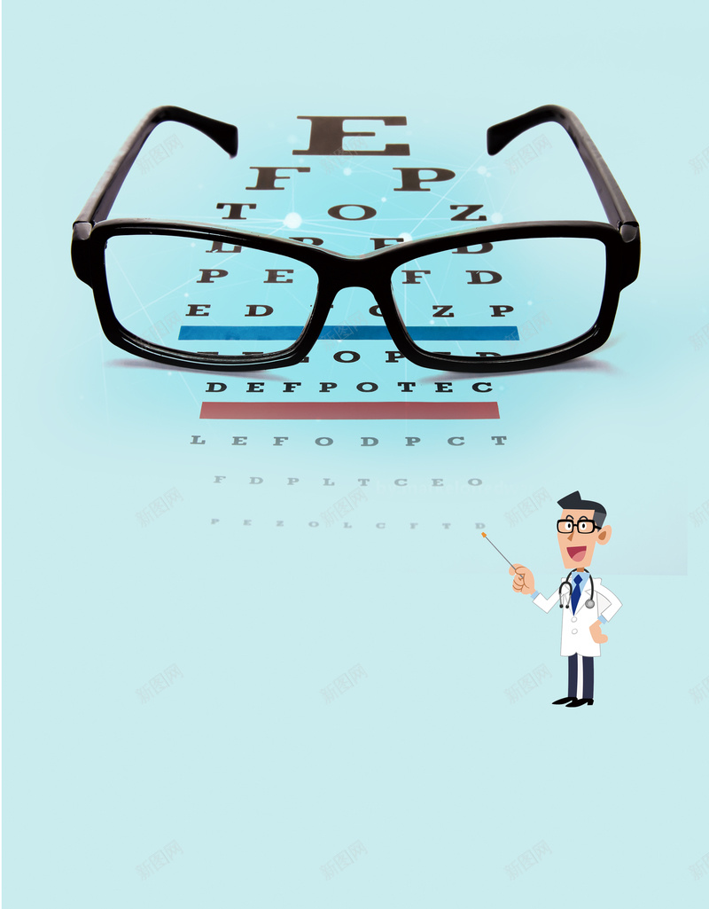 全国爱眼日公益海报psd设计背景_88icon https://88icon.com 全国爱眼日 爱眼日海报 公益 世界爱眼日 眼睛 预防近视 关爱眼睛 蓝色 医生 卡通