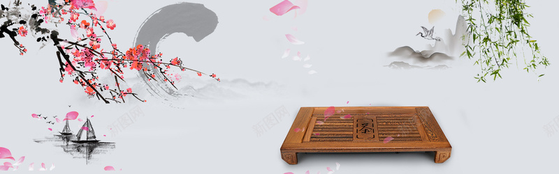 中国风水墨古典背景背景