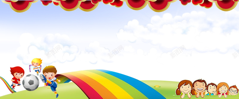 幼儿园网页背景图psd设计背景_88icon https://88icon.com 幼儿园海报 幼儿园展板 幼儿园招生 幼儿园宣传 开园典礼 幼儿园开园海报 彩虹 卡通人物 开心