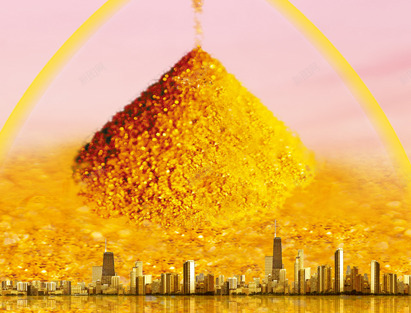 金子金币海报背景素材psd设计背景_88icon https://88icon.com 商业 沙漏 背景 金子 金融 海报 科技 科幻 商务