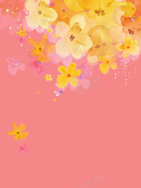 花朵粉色简约浪漫背景背景