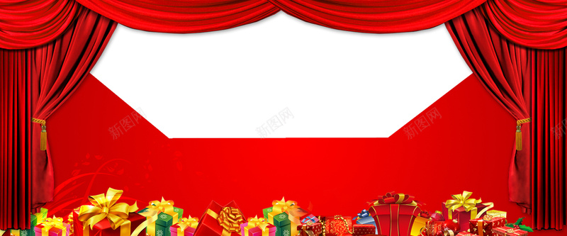 红色舞台背景背景
