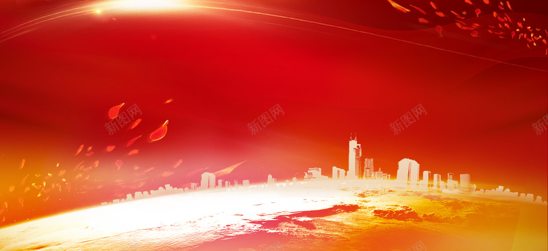 大气周年庆企业年会周年庆红色科技背景背景