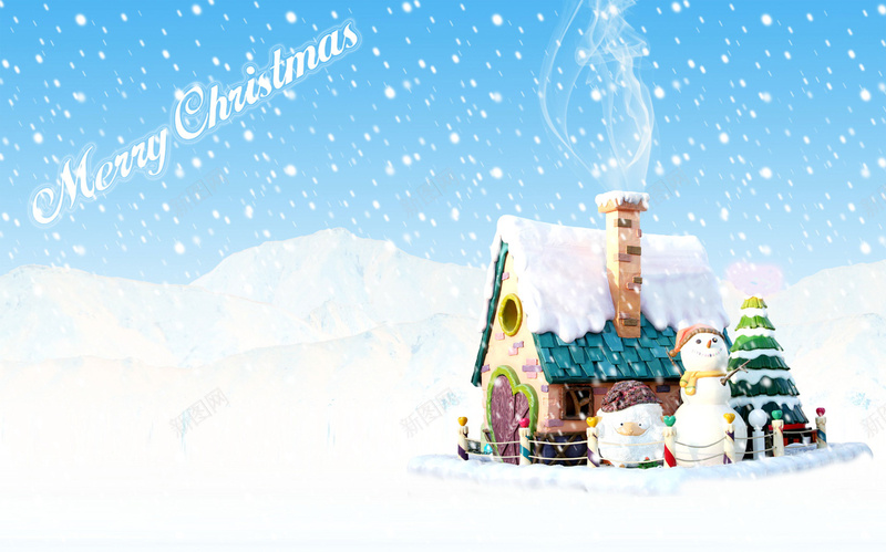 雪夜圣诞小屋psd设计背景_88icon https://88icon.com 圣诞节 小屋 快乐 雪人 雪地 卡通 童趣 手绘