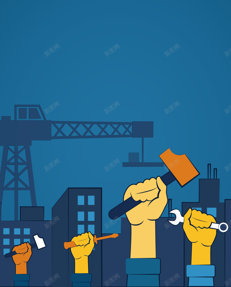 卡通手绘国际五一劳动节节日促销背景素材eps设计背景_88icon https://88icon.com 劳动节 卡通 国际 手绘 节日 五一 促销 背景 素材