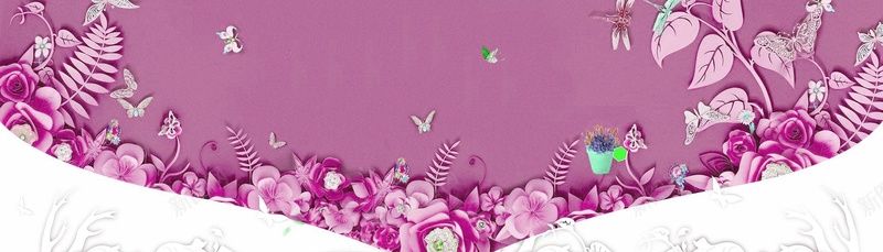 立体花海报baneerpsd设计背景_88icon https://88icon.com 小清新花卉 海报背景 背景素材 背景下载 立体花卉 淘宝 立体3D 花朵 花 小清新 粉色 蓝色 纸