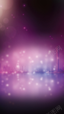 紫色绚丽奢华H5首饰宣传海报背景分层下载背景