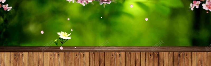绿色木纹psd设计背景_88icon https://88icon.com 海报banner 木纹 桃花 绿色 自然 摄影 风景