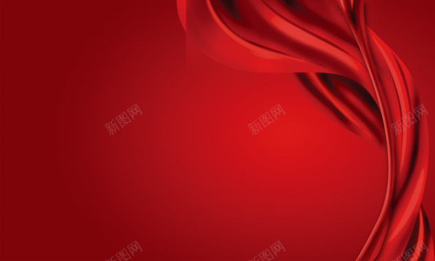 中式红色飘逸海报背景素材背景