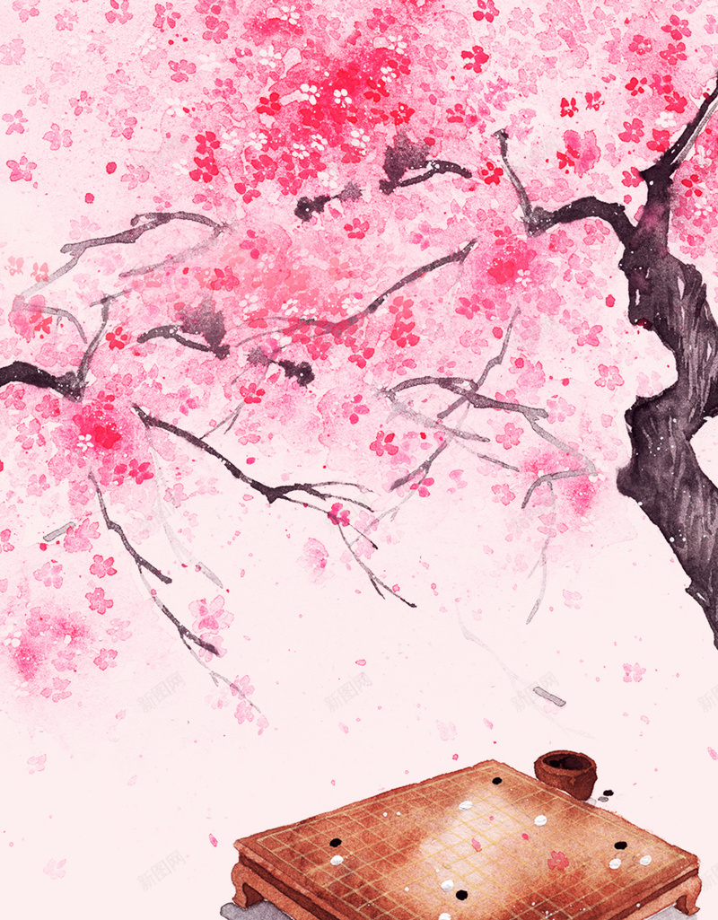 粉色梦幻花朵中国风H5分层背景jpg设计背景_88icon https://88icon.com 粉色 梦幻 花朵 棋盘 唯美 中国风 H5 分层背景