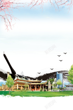 鼓浪屿印象中国风简洁厦门旅游海报高清图片