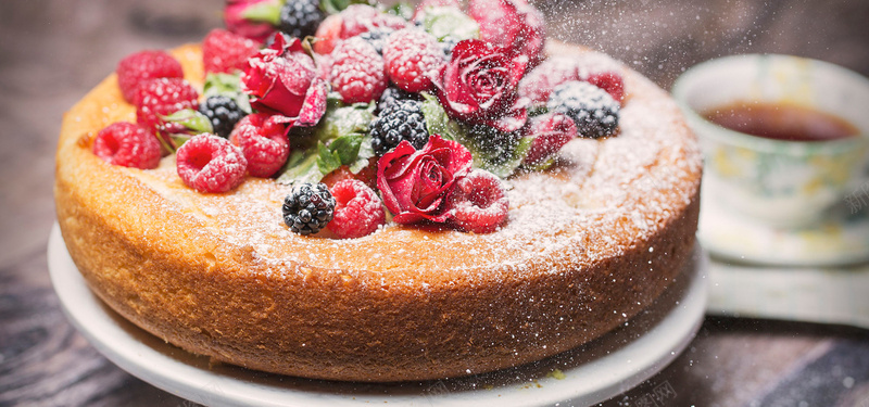 树莓蛋糕背景图背景