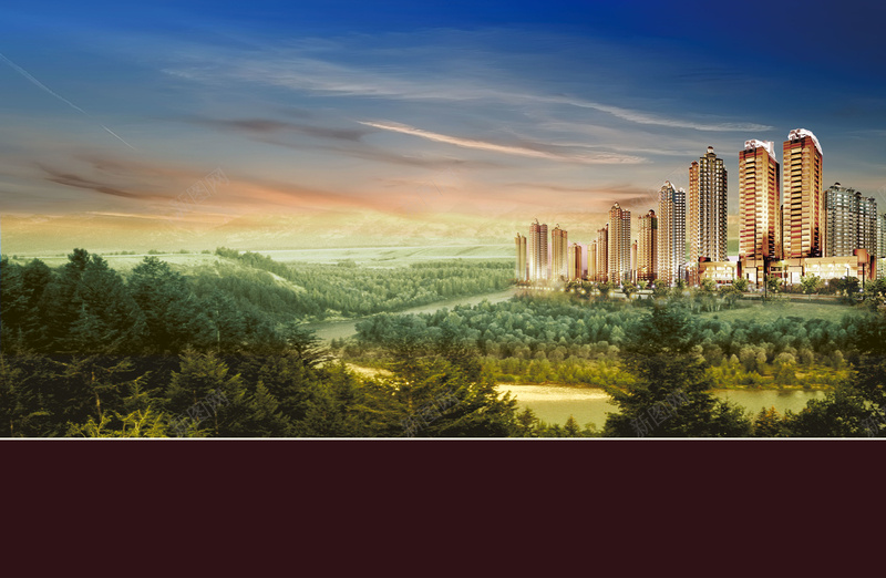 唯美大气傍晚楼盘夜景海报背景psdpsd设计背景_88icon https://88icon.com psd 傍晚 唯美 地产 夜景 大气 房地产 树林 楼盘 海报背景 生态楼盘 黄昏夜景