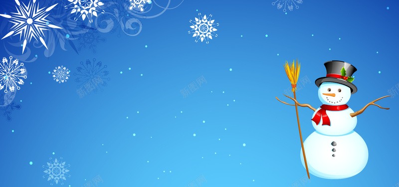 圣诞节雪人背景psd设计背景_88icon https://88icon.com 海报banner 雪花背景 圣诞节 卡通 雪人 童趣 手绘