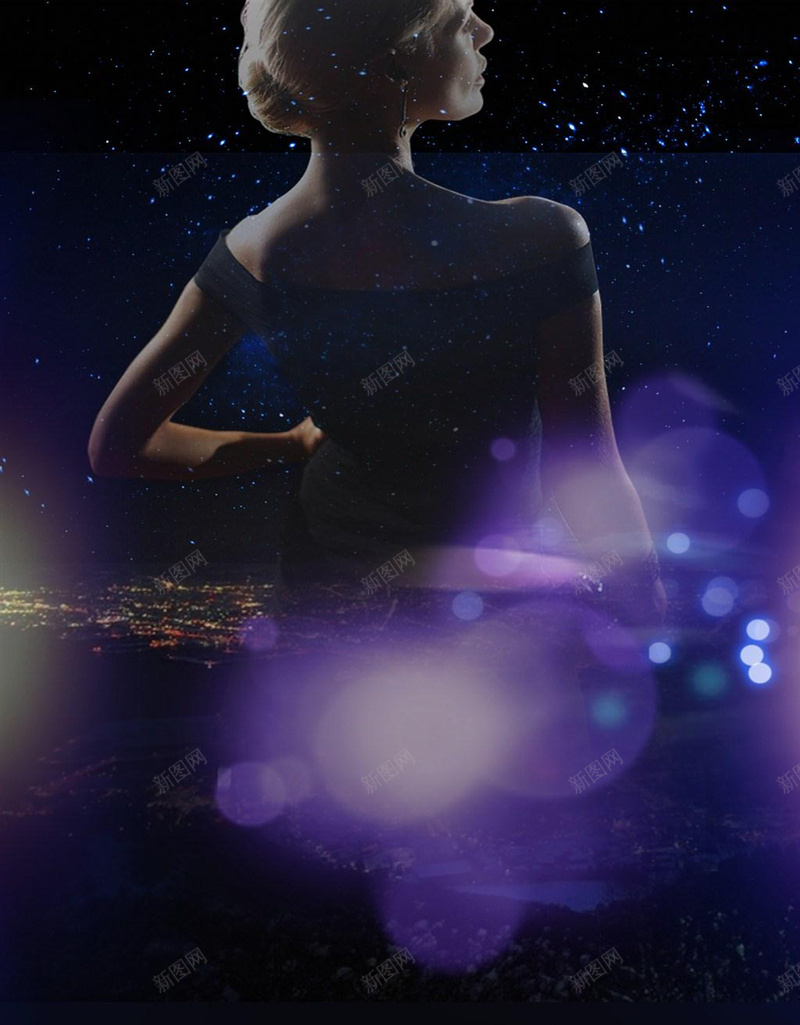 美女背影地产广告jpg设计背景_88icon https://88icon.com 背影 地产 广告 光晕 紫色 星空 唯美 外国 城市 夜景 动感 光斑 浪漫 梦幻