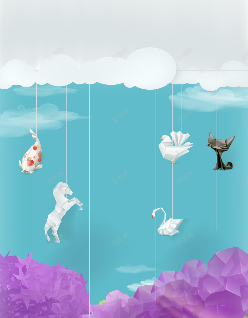 手绘风景卡通动物青蛙折纸海报背景jpg设计背景_88icon https://88icon.com 折纸动物 折纸艺术 折纸 青蛙 小猫 小马 天鹅 孔雀 小船 小鸟 大象 蝴蝶 大鸟 狐狸