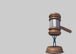 劳动法简约五一劳动法法槌海报背景高清图片