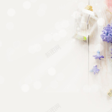 花朵和玻璃瓶淘宝主图背景背景